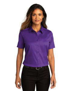 Port Authority® Ladies Short Sleeve SuperPro React ™ Twill Shirt