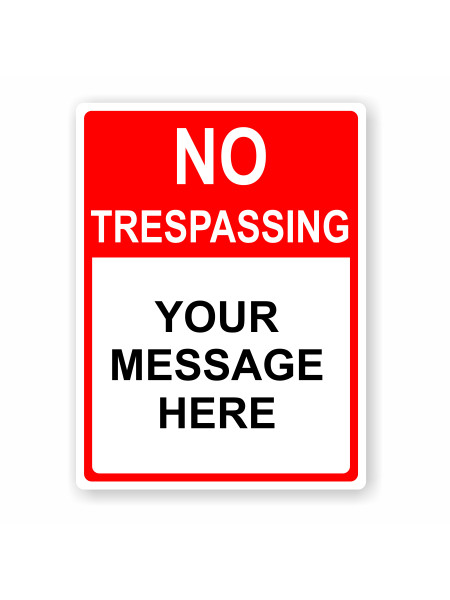 No Trespassing Aluminum Sign Panels 18" x 24 No Trespassing Aluminum Sign Panels 18" x 24